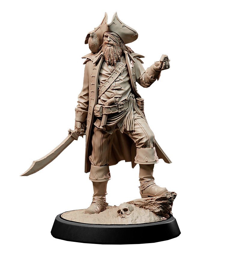 Model Kit Ixchel - Resina pirata Capitão Kits Modelo, sem