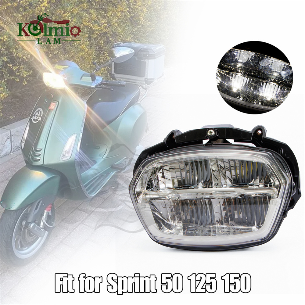 Model Kit Vespa - Farol dianteiro de motocicleta led, adequado