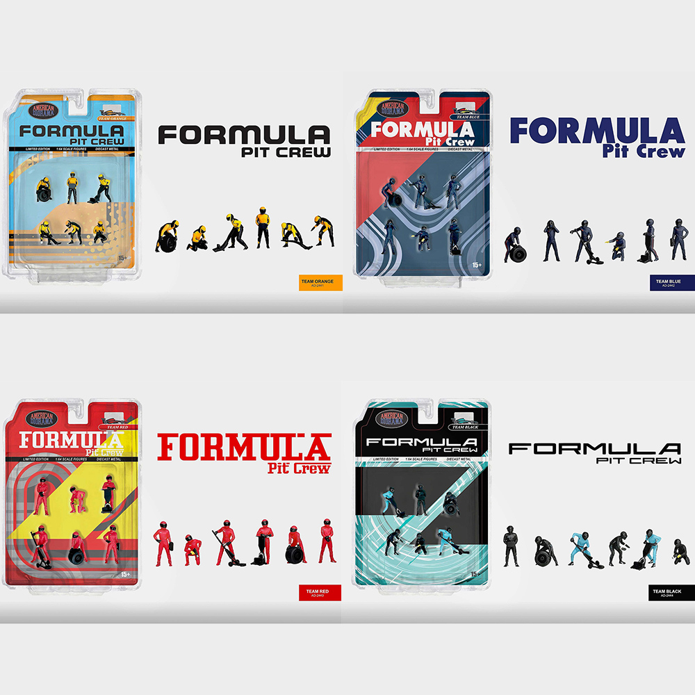 Model Kit F1 - Diorama Americano 1/64: Conjunto de Figuras