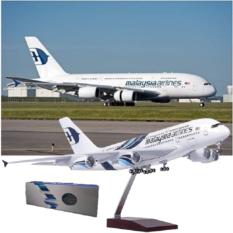 Model Kit Simulator - Escala 1:160 Malaysia Airlines A380 modelo