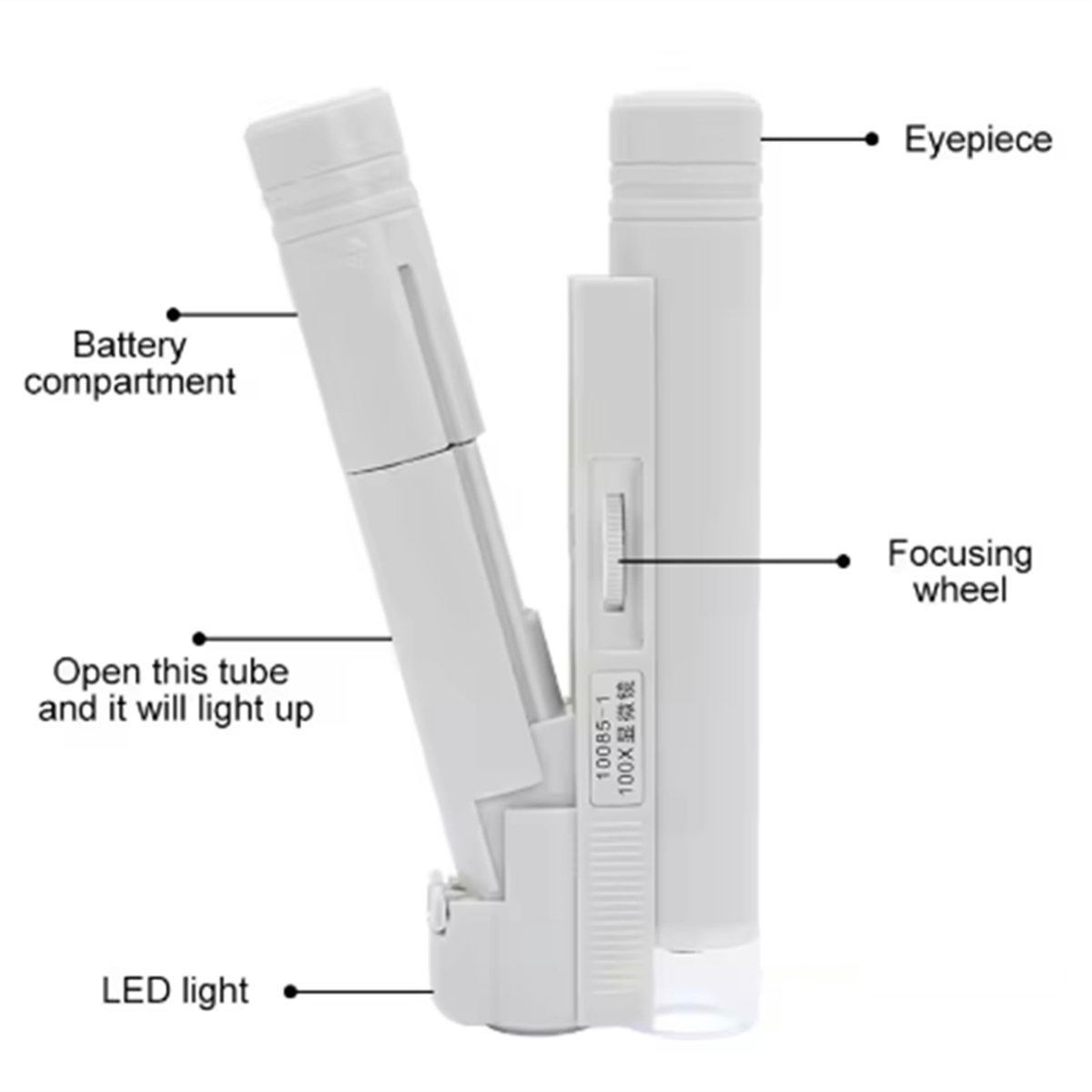 Abnj microscópio portátil 100x - Magnifier With Light avaliação e preço