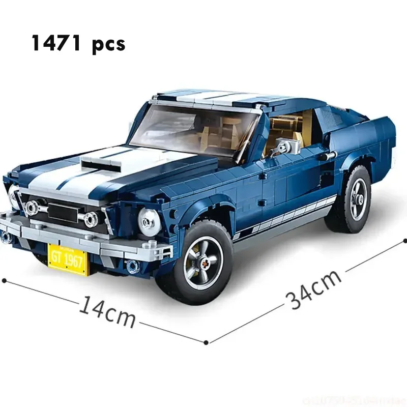 MOC 1471PCS Blocos de Montagem - Model Kit Mustang avaliação e preço