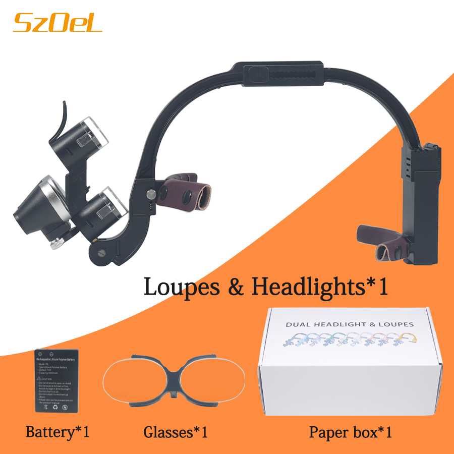 Lupa dental binocular, Farol f - Magnifier With Light avaliação e preço