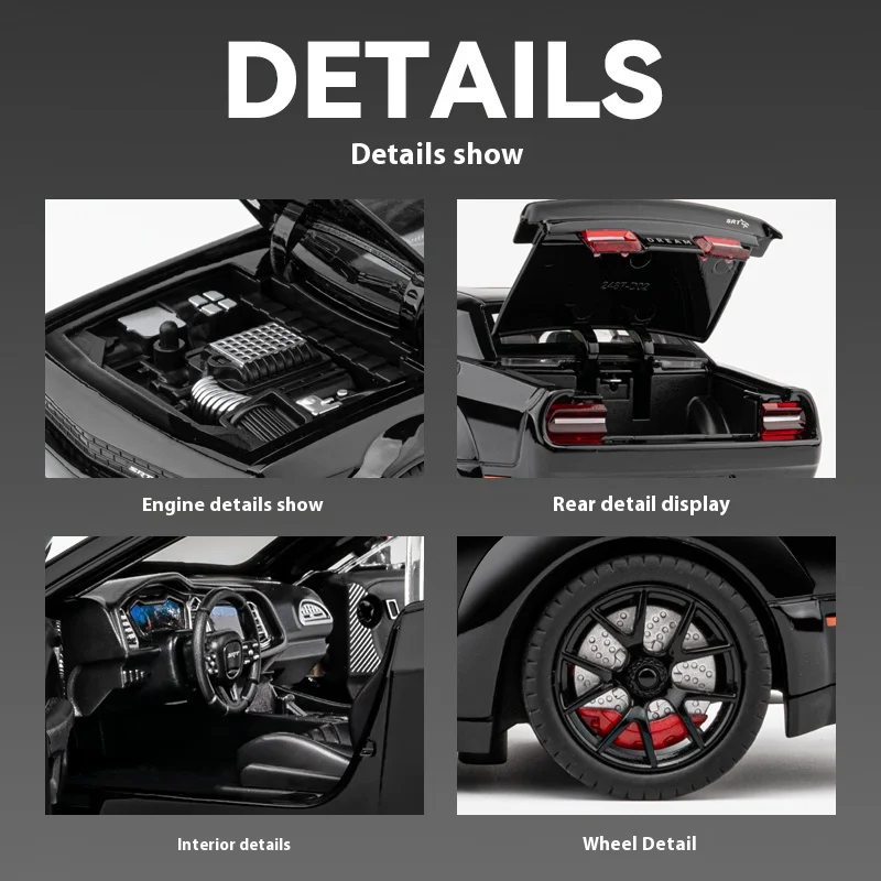 1:24 Dodge Challenger SRT Hell - Model Kit Mustang avaliação e preço