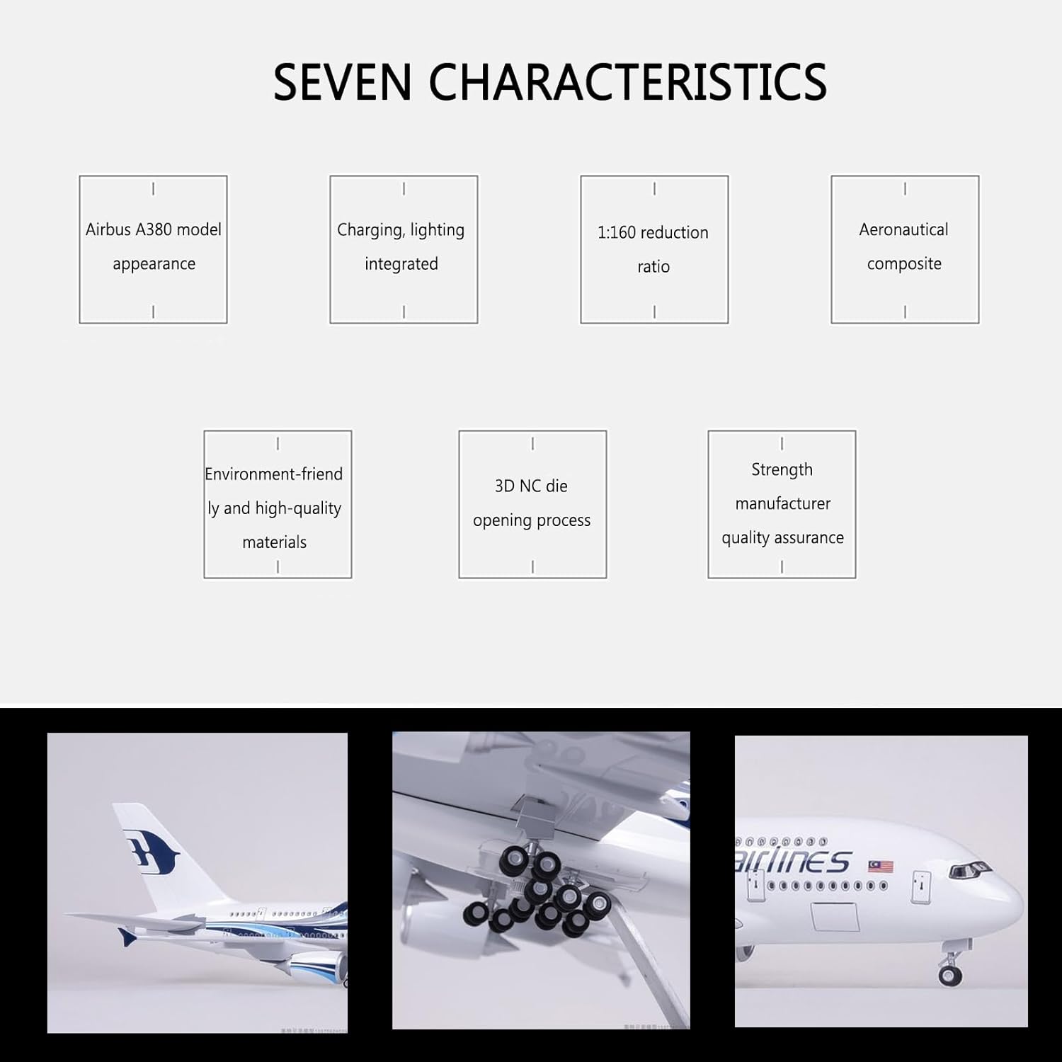 Escala 1:160 Malaysia Airlines - Model Kit Simulator avaliação e preço